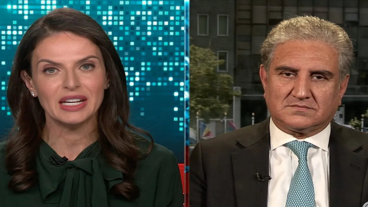 Bianna Golodryga and Shah Mahmood Qureshi