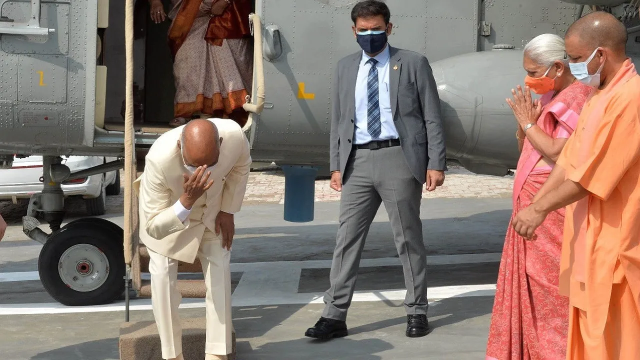kovind reached own village