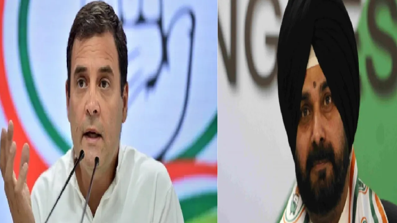 Navjot Singh Sidhu arrives at Rahul Gandhi house