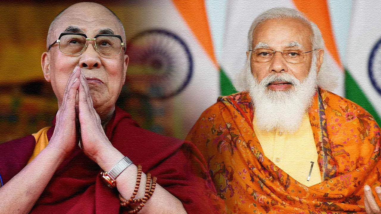 PM Modi and Dalai Lama