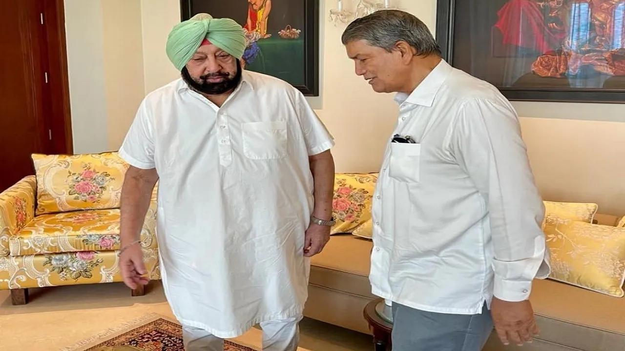 Captain Amrinder Singh and Harish Rawat
