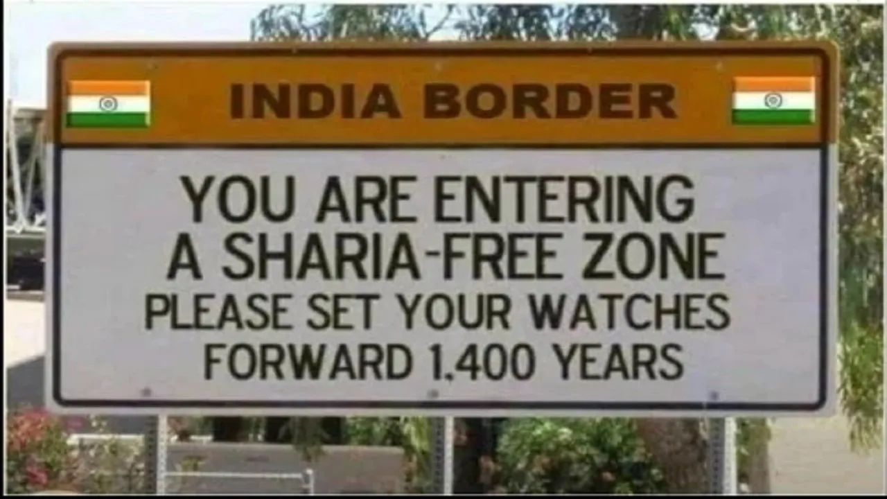 viral anti-Sharia sign board