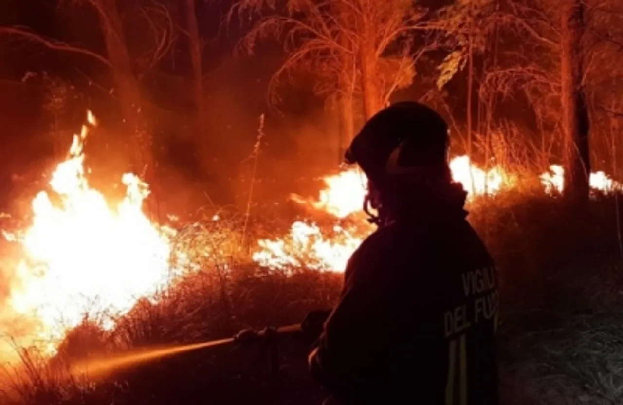 Wildfire raging