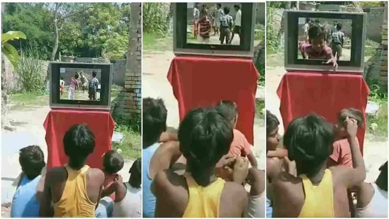 गांव में स्क्रीन मैच देख रहे थे बच्चे...जाने आनंद महिंद्रा क्या बोले 