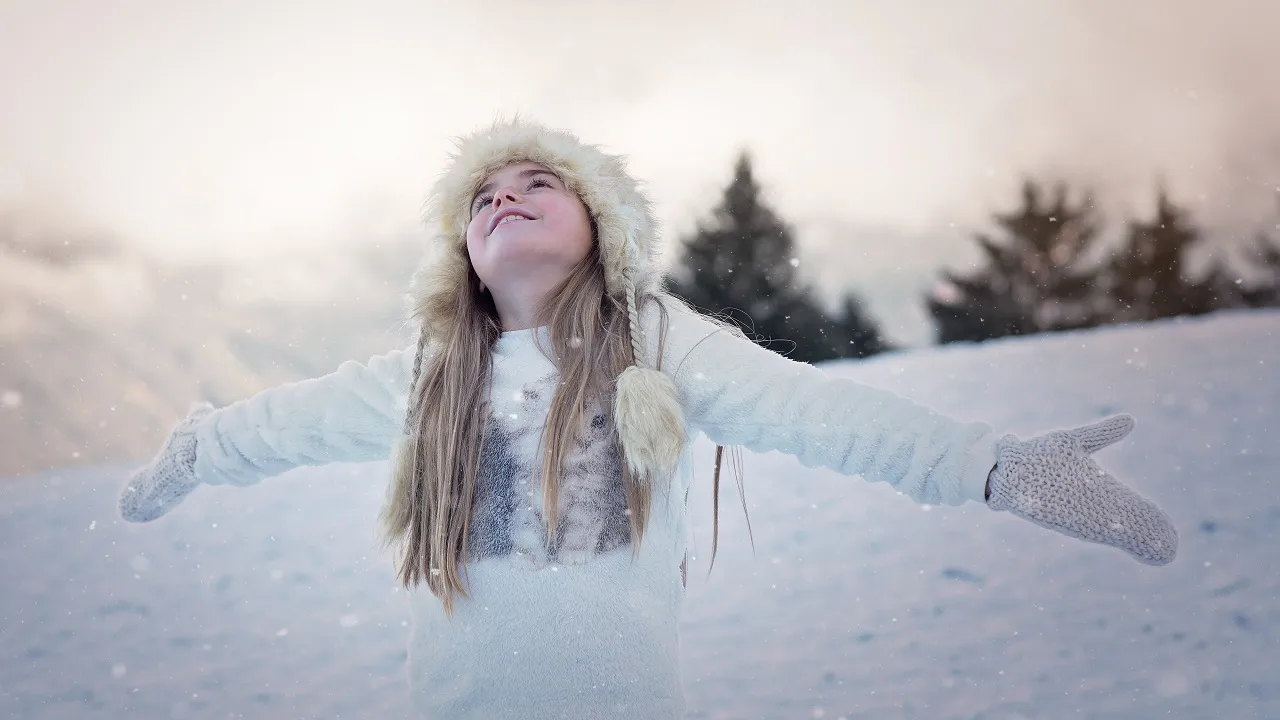 Winter gloves for girls