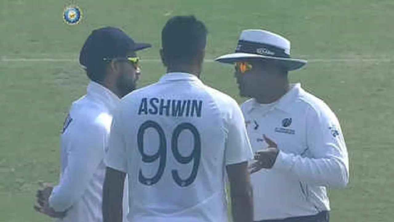 Why was Ashwin coming between the umpire and the batsman