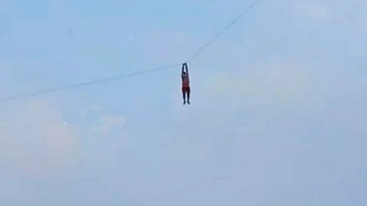 man lifted