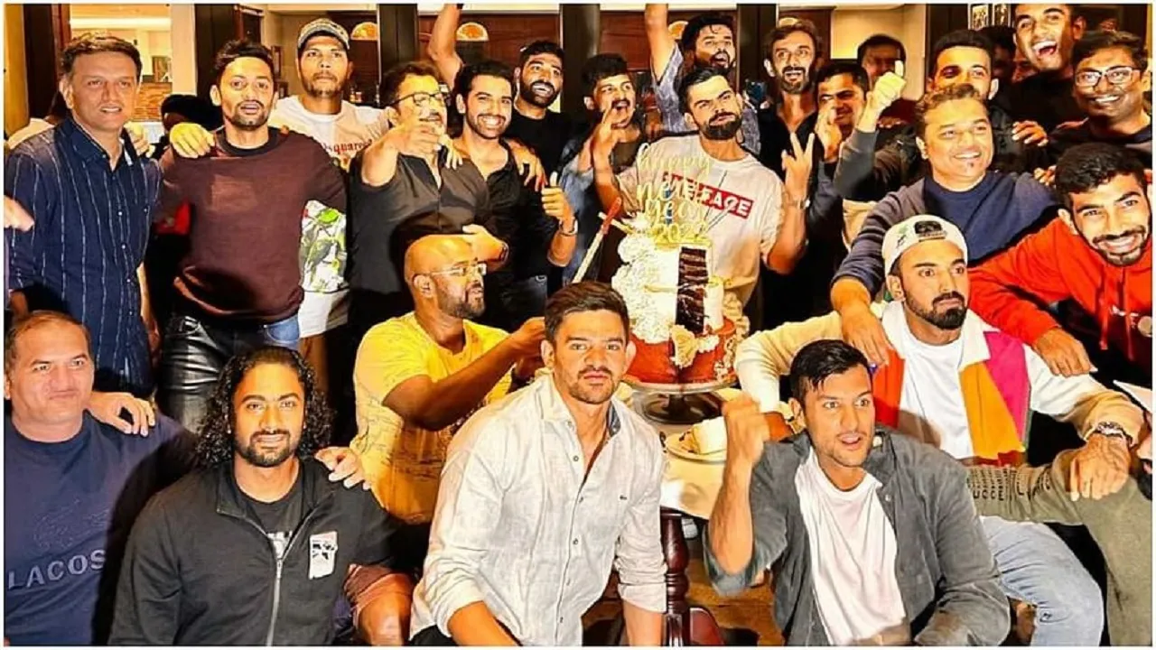 team india new year party celebration pics