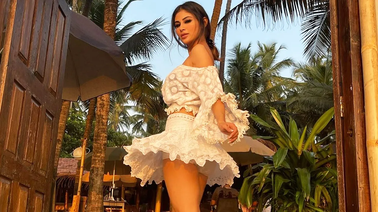 mouni roy transparent dress