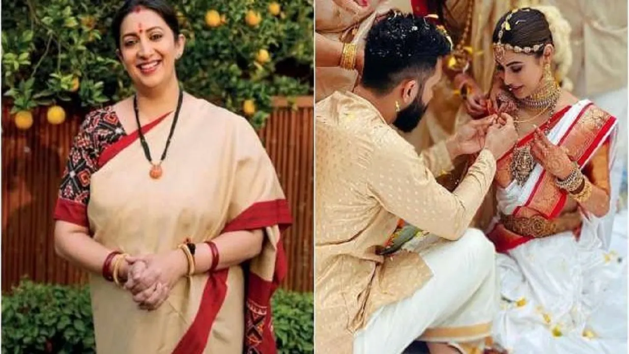 Smriti Irani congratulates Mouni Roy on her marriage