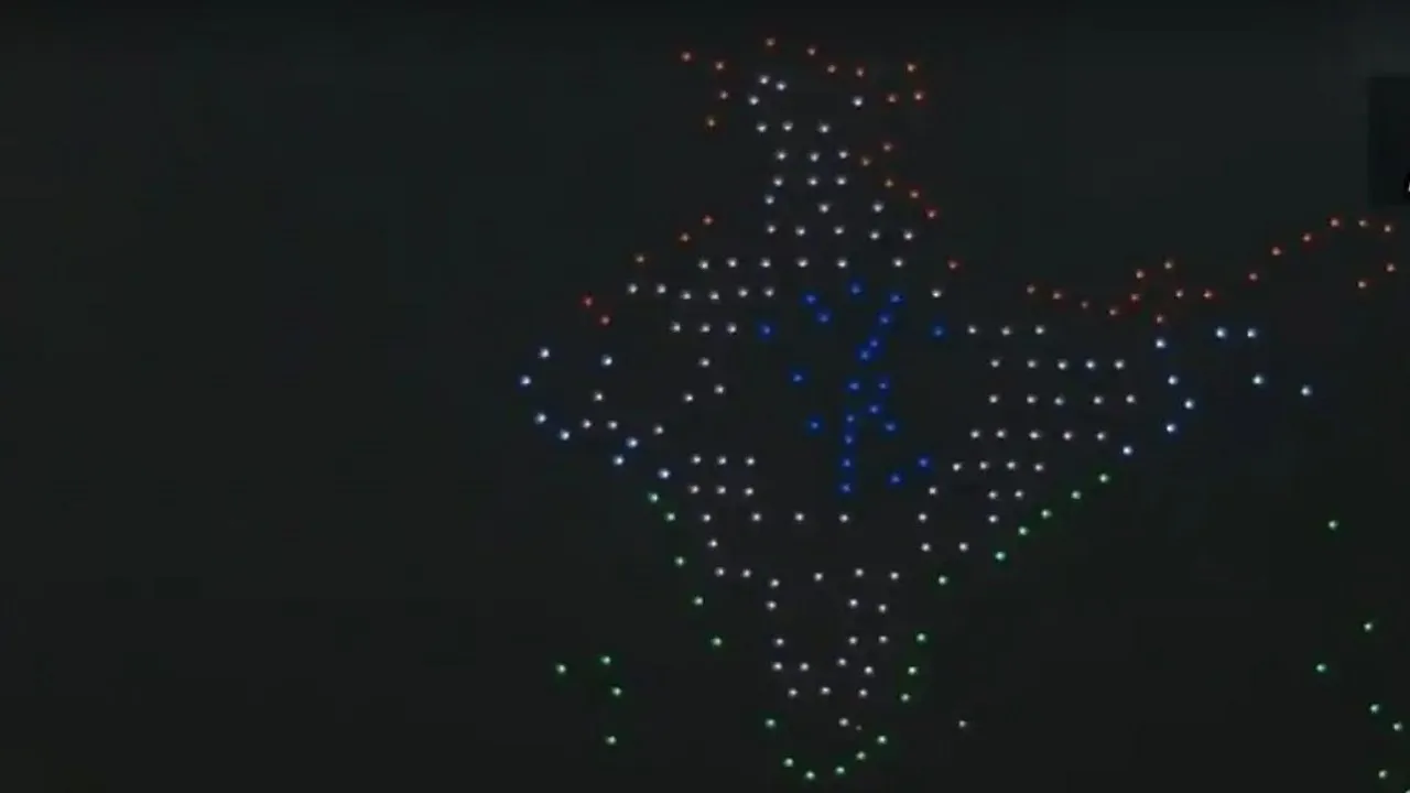 Drone Show during Beating retreat
