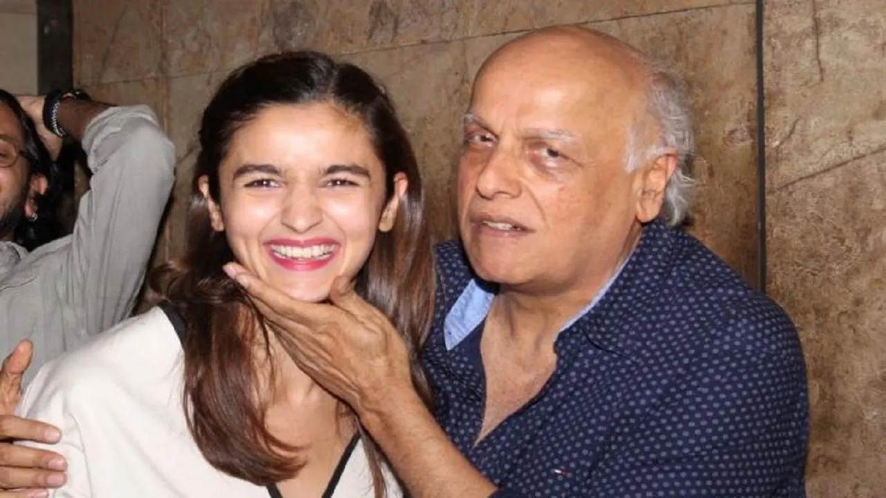 Alia Bhatt with Mahesh Bhatt
