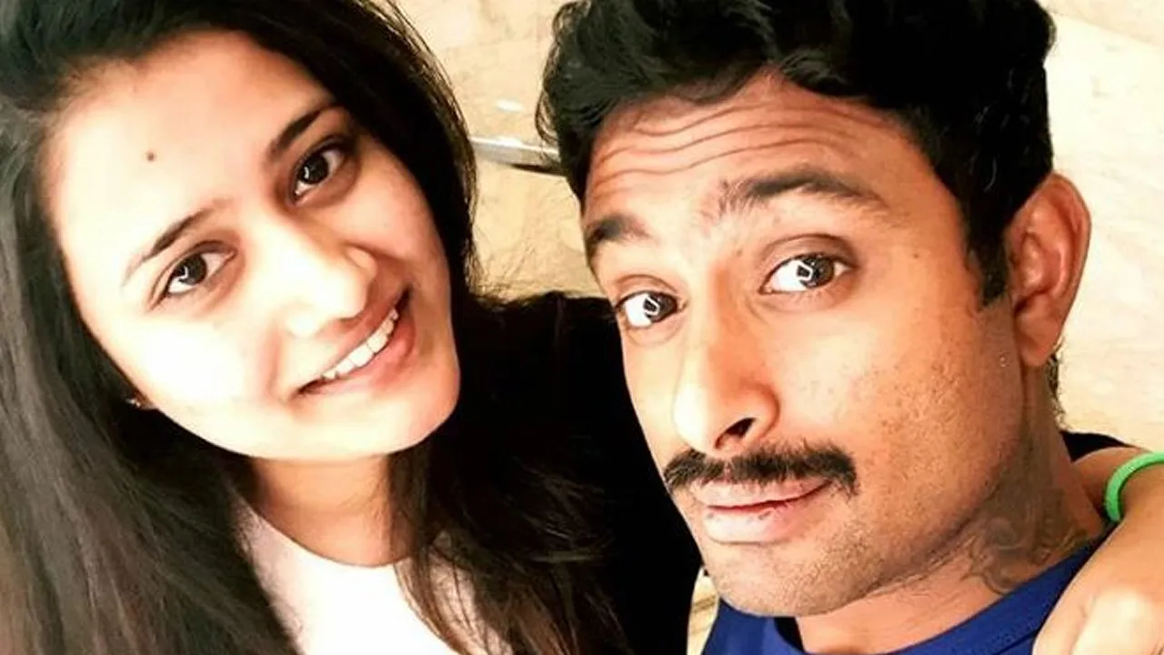 Ambati Rayudu with his wife
