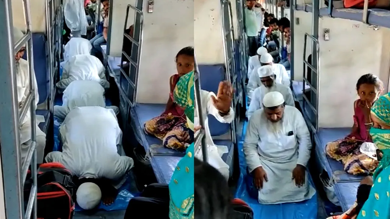 Namaz in Train