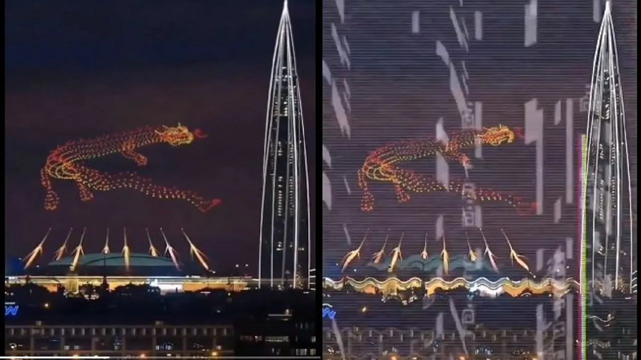 Viral Video Of Moving Dragon In Sky