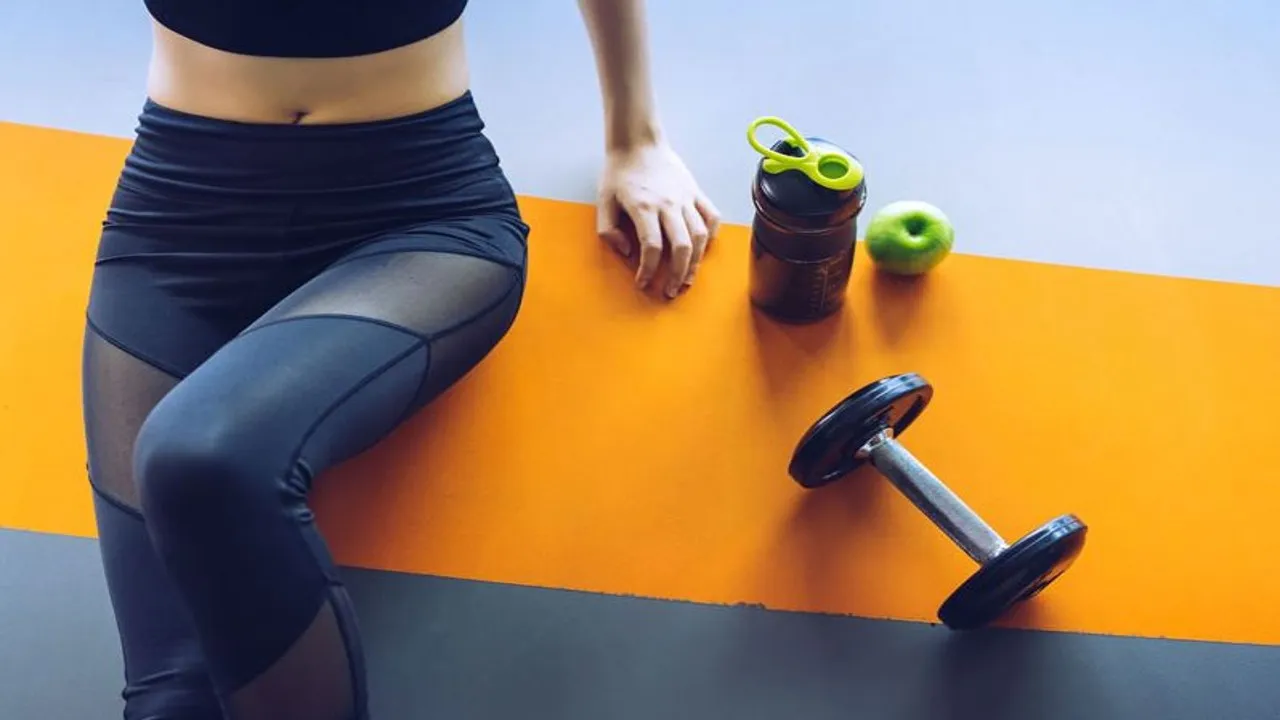 working out in the gym