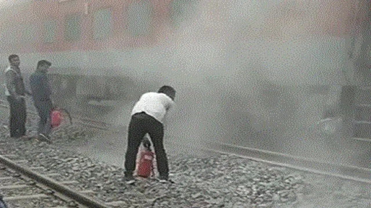 train fire