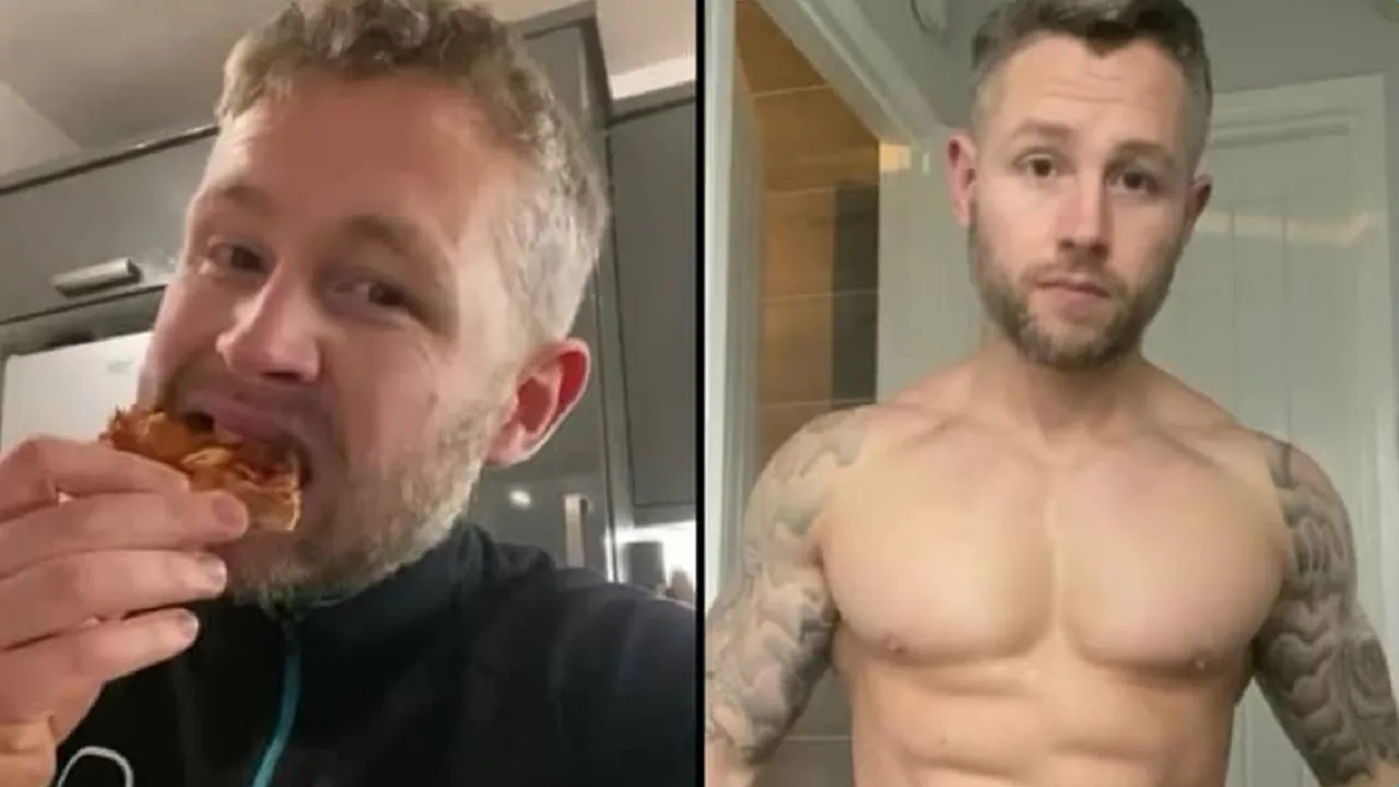man loss weight eating pizza
