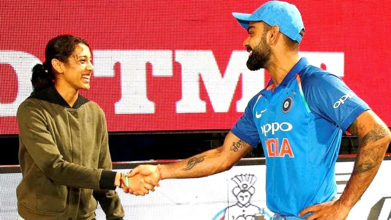 Smriti Mandhana and Virat Kohli