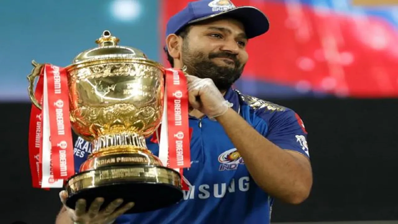 rohit sharma ipl trophy