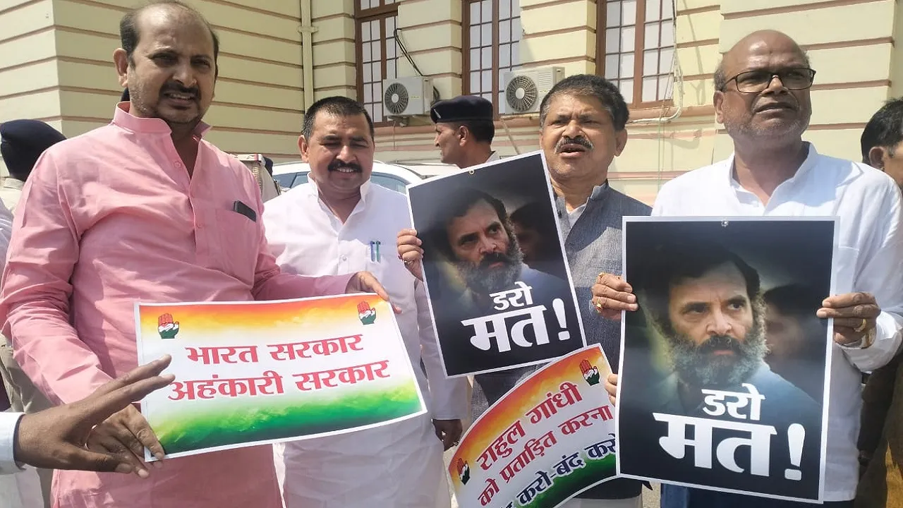 rahul gandhi protest