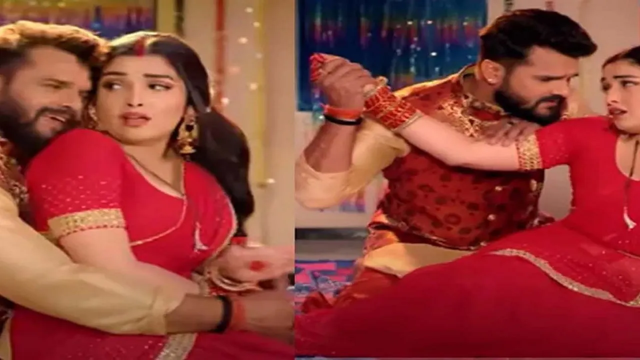 Aamrapali with Khesari viral song