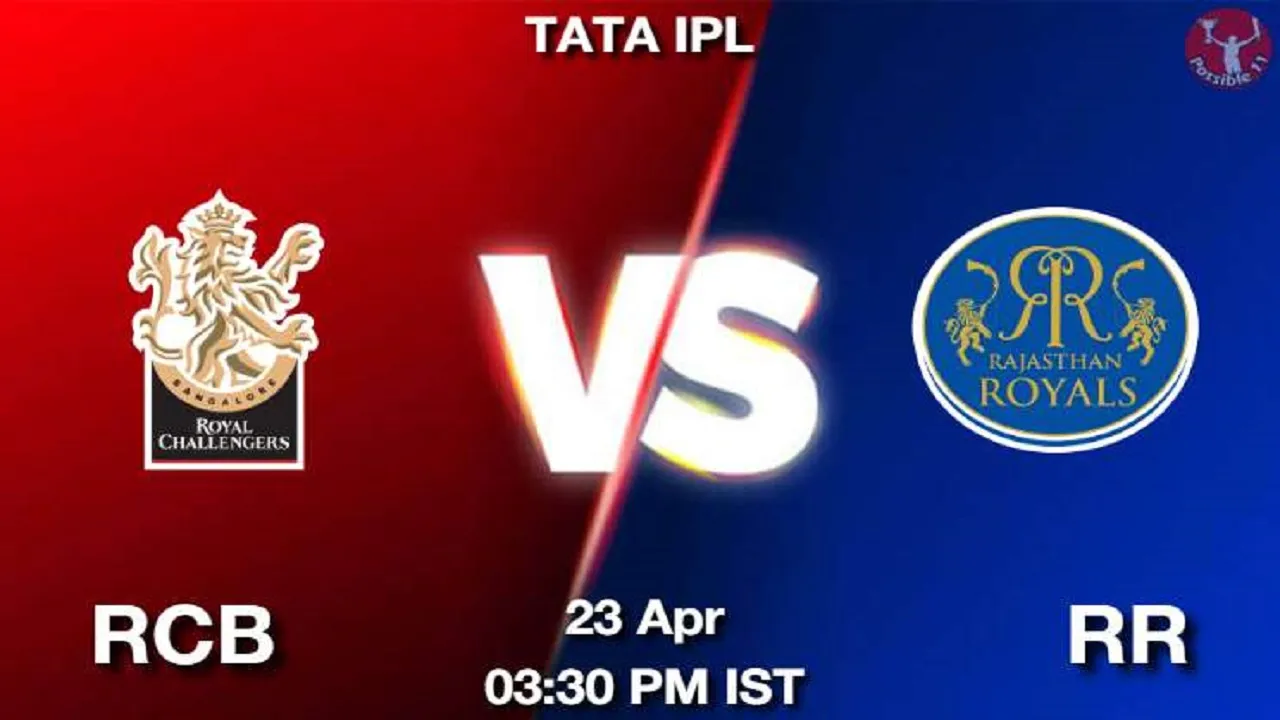 this is playing 11 for rcb vs rr match in today ipl 2023