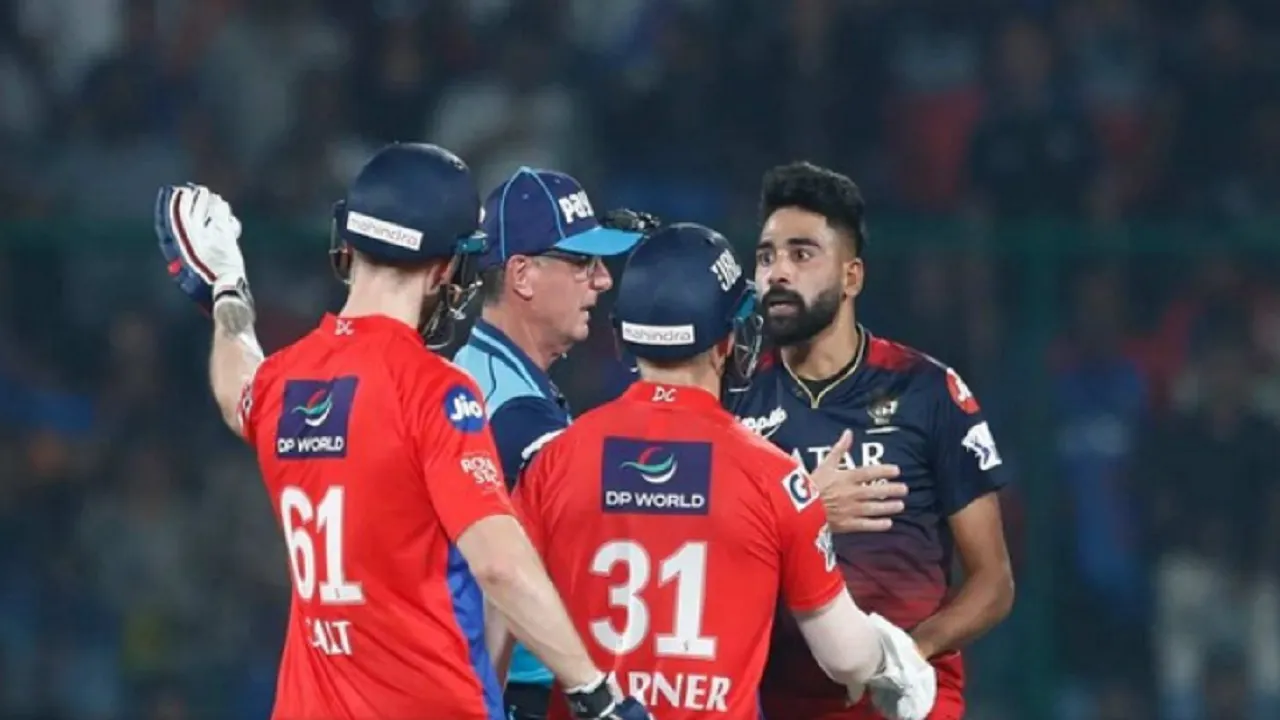 ipl 2023 dc vs rcb mohammed siraj fight with philip salt but after mat