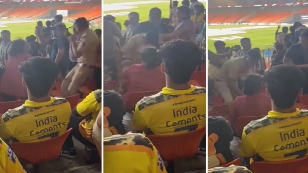 ipl 2023 csk vs gt final video viral from stands