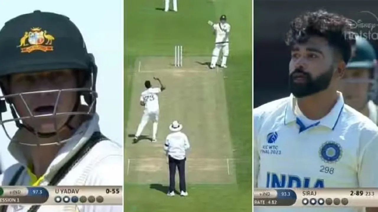 wtc 2023 final ind vs aus Mohammed Siraj vs steve smith clashed