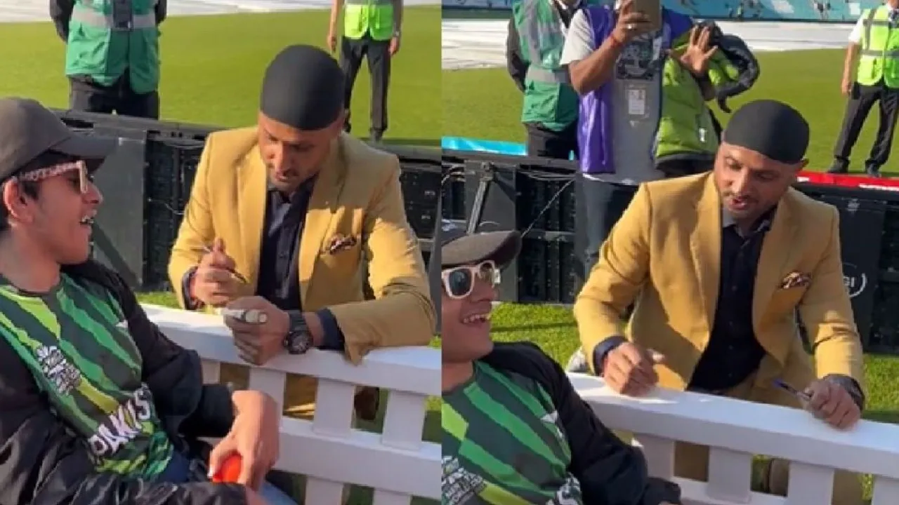 harbhajan singh give autograph pakistani fans video goes viral