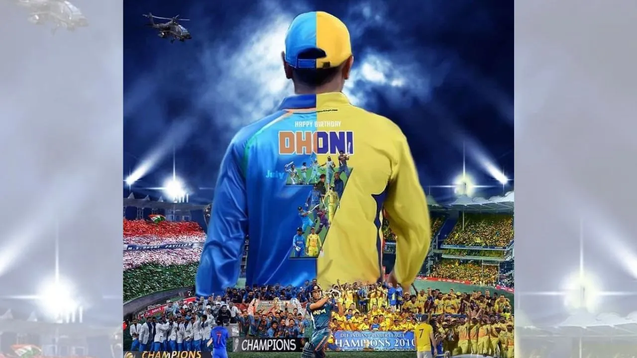 ms dhoni birthday special fans 52 feet dhoni cutout in hyderabad