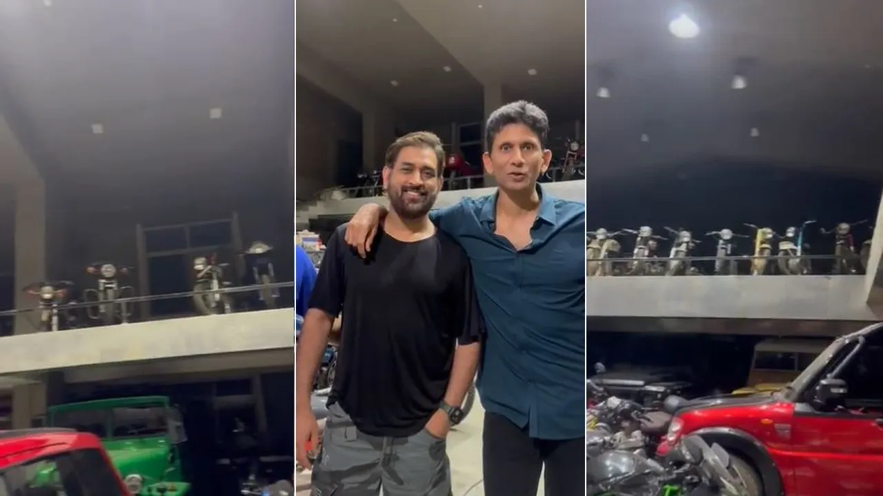 धोनी की गैराज है बाइक और कारों का शोरूम, वेंकटेश प्रसाद देख हुए हैरान