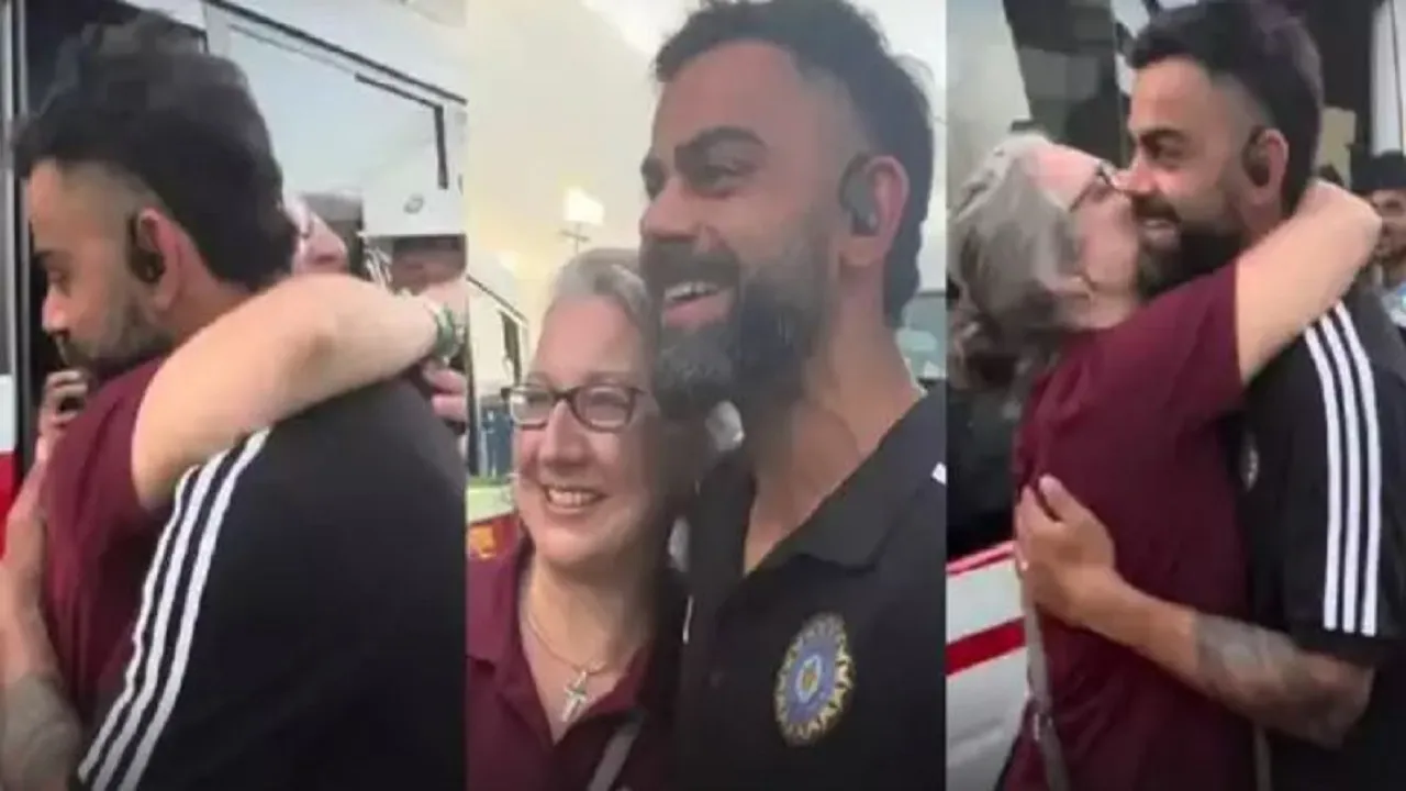 virat kohli meet joshua da silva mother after score century