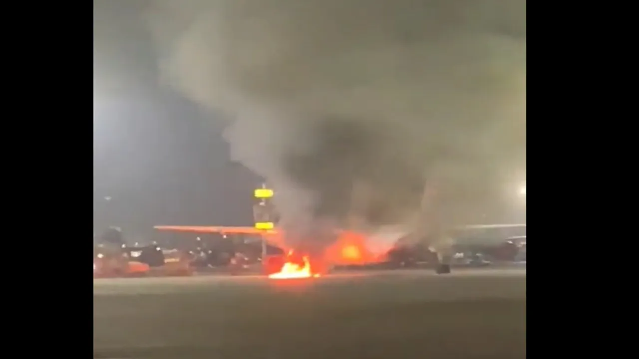 fire in SpiceJet