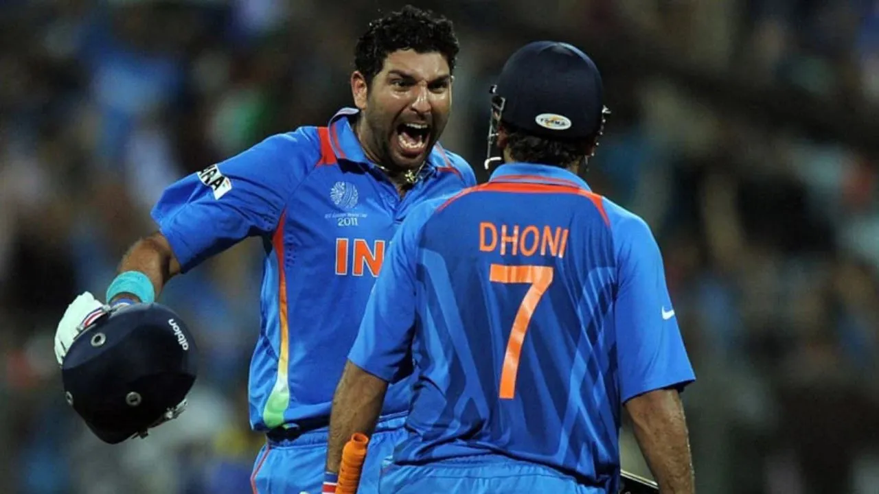 dhoni and yuvraj singh best average in world cup