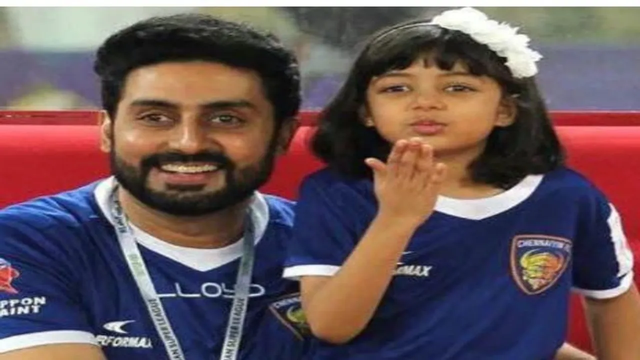 Abhishek Bachchan and Aaradhya Bachchan
