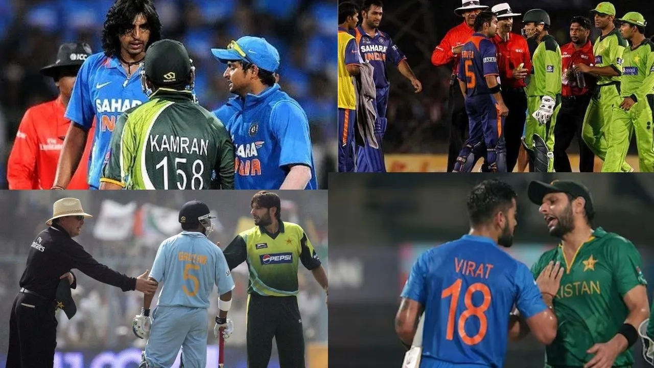 top big 5 fights in ind vs pak match asia cup 2023 gambhir vs afridi