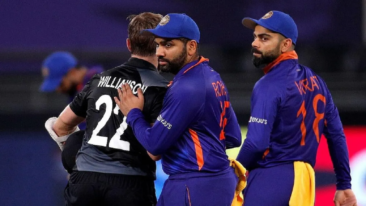india s virat kohli with new zealand s kane williamson after the match