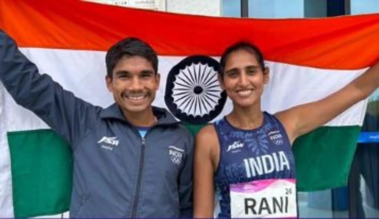 hindi-aian-game-manju-rani-baboo-ram-win-bronze-in-35km-race-walk-mixed-team-take-india-tally-to-70-