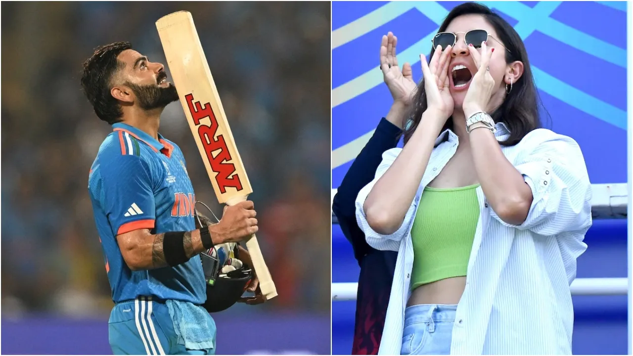 Virat Kohli Century Anushka Sharma reaction
