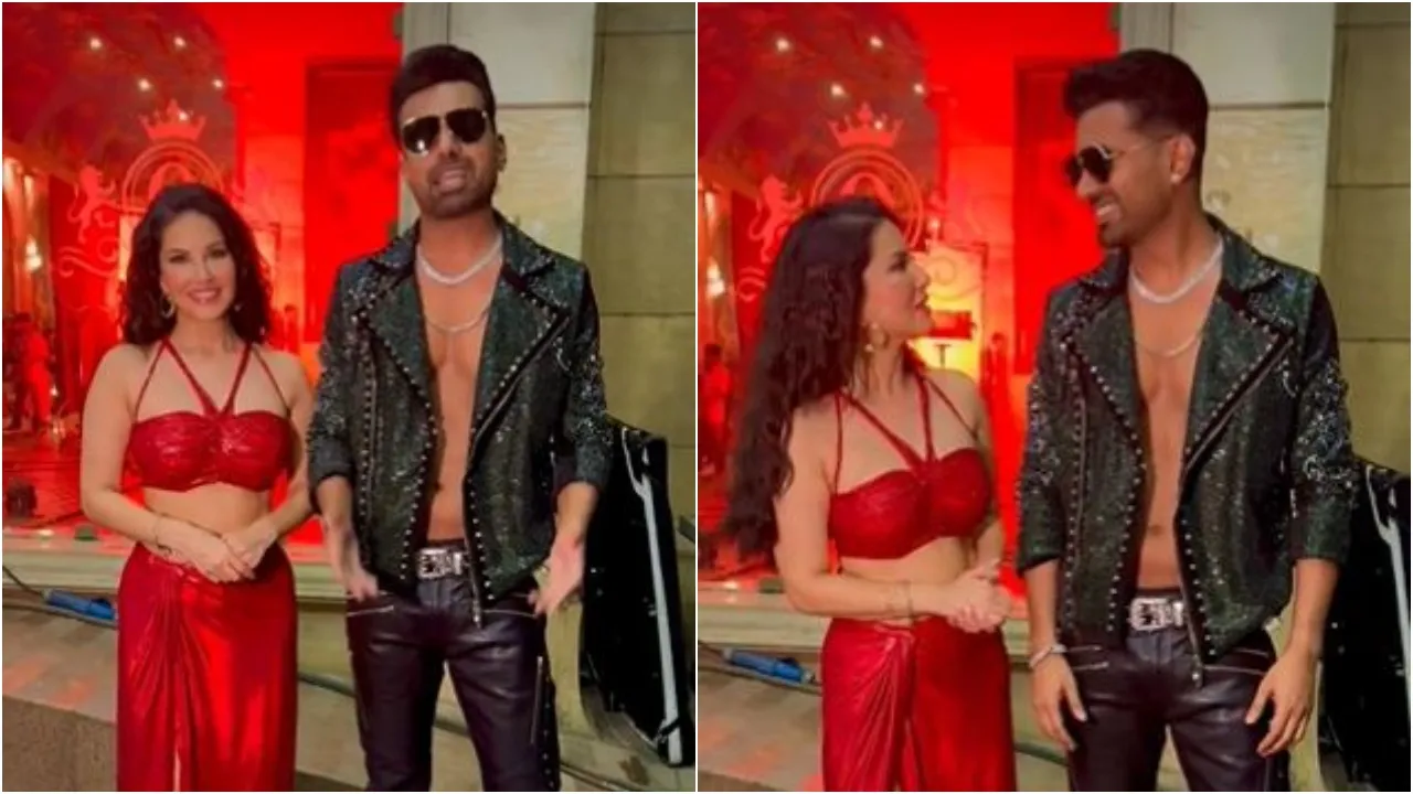 sunny leone with abhishek singh