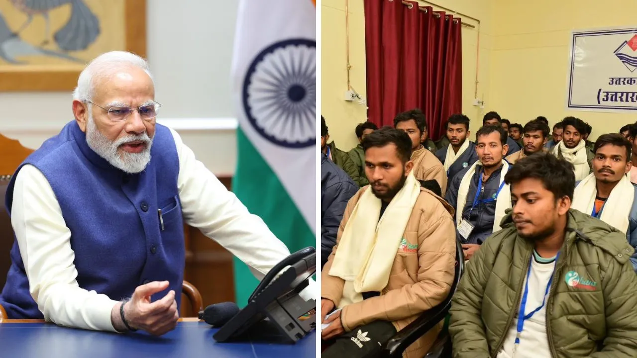 PM Modi Conversation with labours