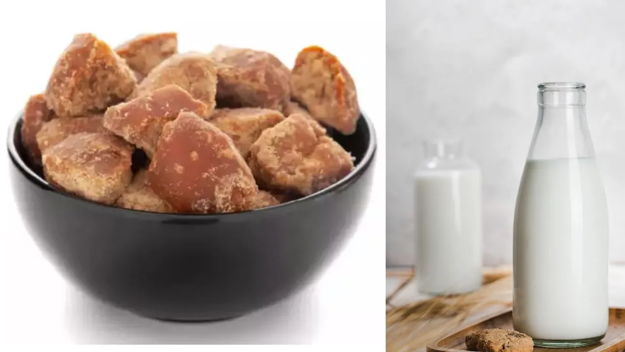 Benefits of drinking milk mixed with jaggery