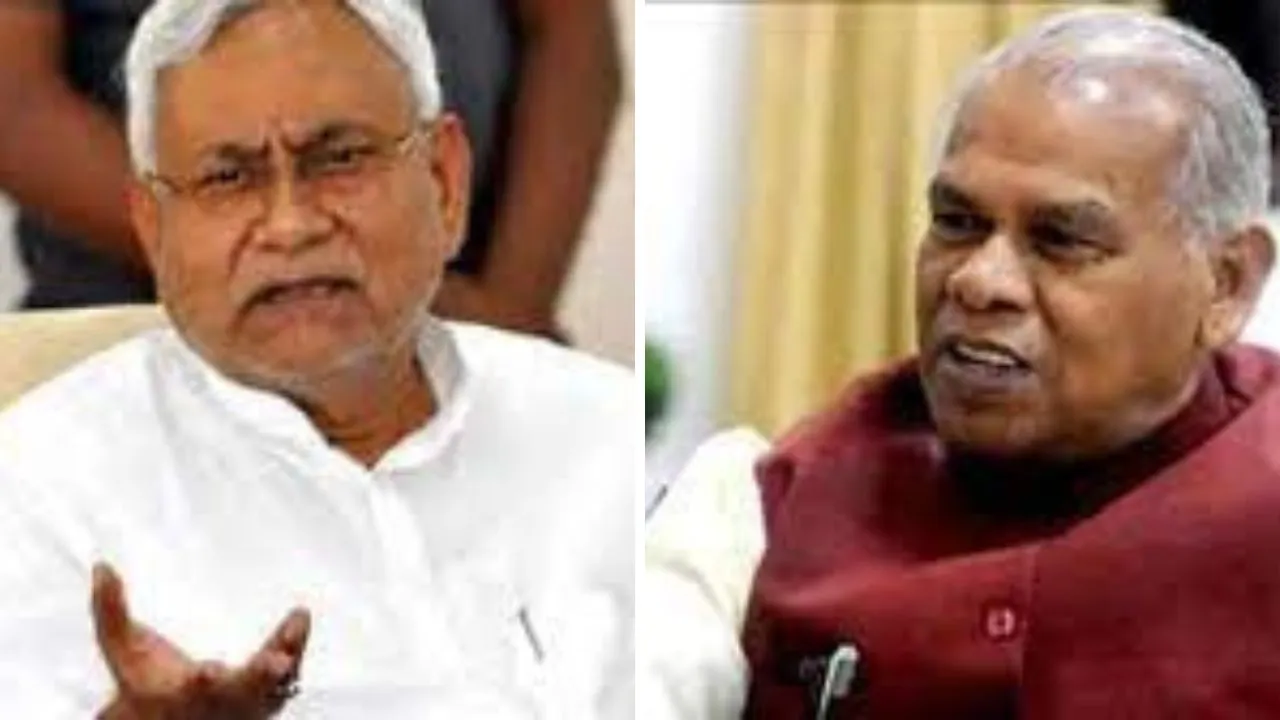Nitish Kumar and Jitan Ram Manjhi