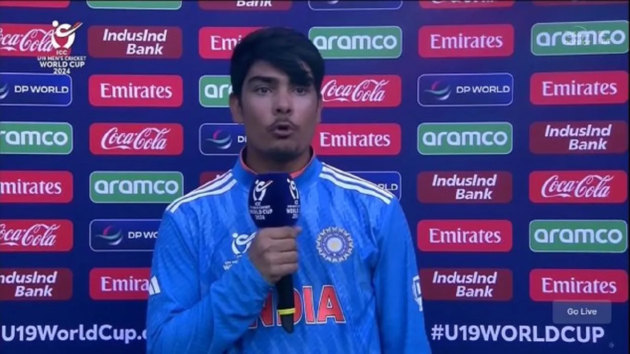 under-19 captain uday saharan statement after won man of the match