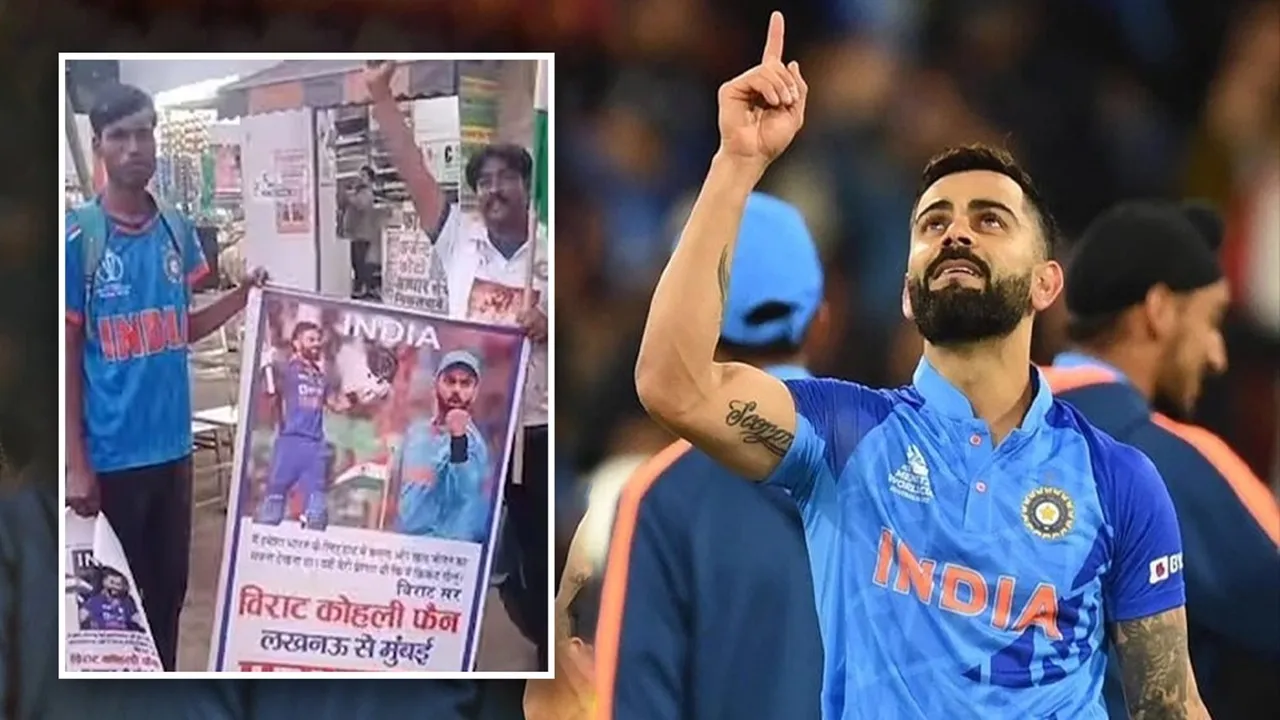 virat kohli fan going lucknow to mumbai by foot to meet king kohli