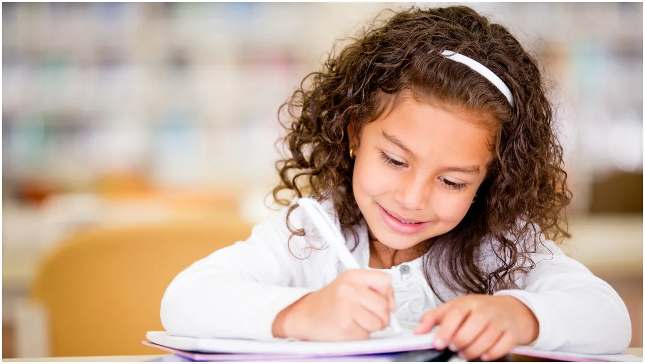 children studying