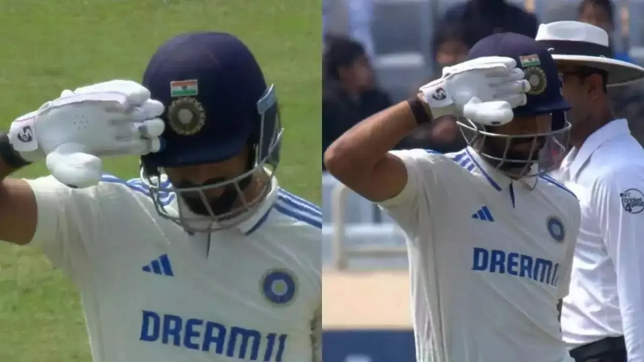 Whom did Dhruv Jurel salute after his half century during ranchi test