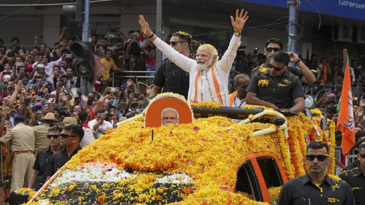 PM Modi Road Show in Hyderabad